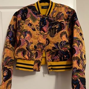 BROCADE TAPESTRY VARSITY BOMBER IN MULTI Size Large